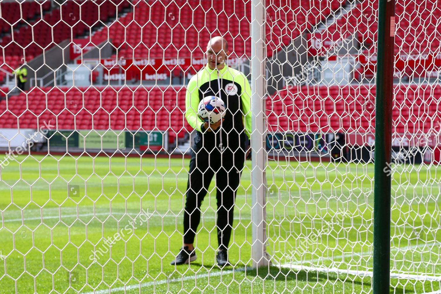 Robert Madley Referee Checking Goal Line Editorial Stock Photo Stock