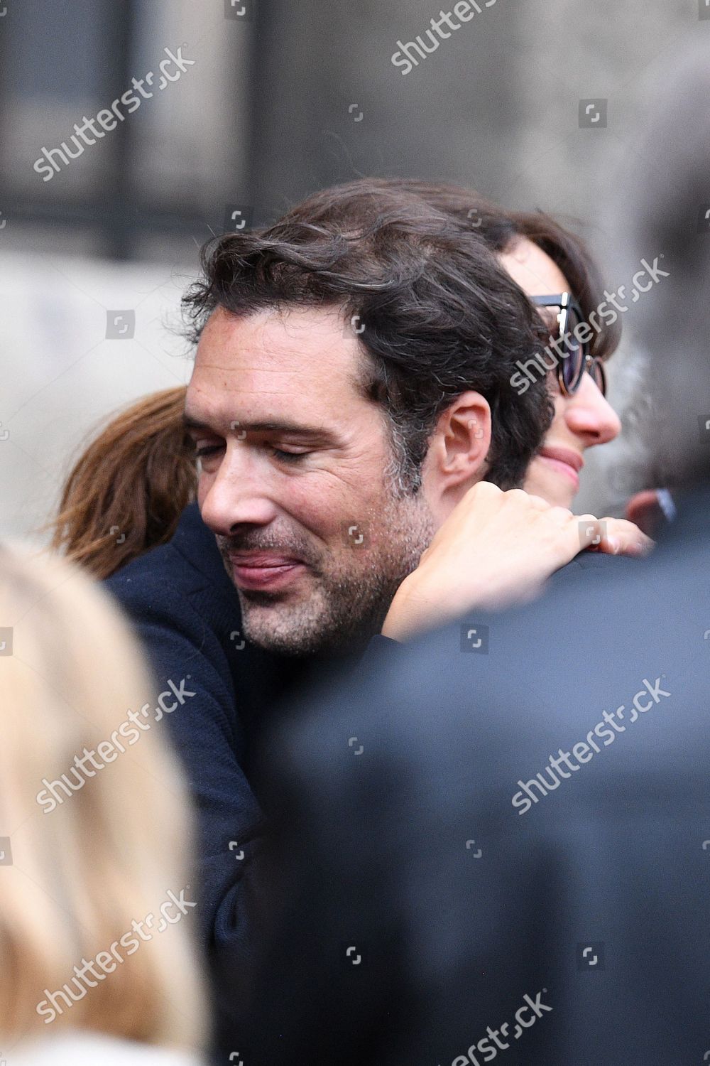 Nicolas Bedos Doria Tillier During Funeral Editorial Stock Photo