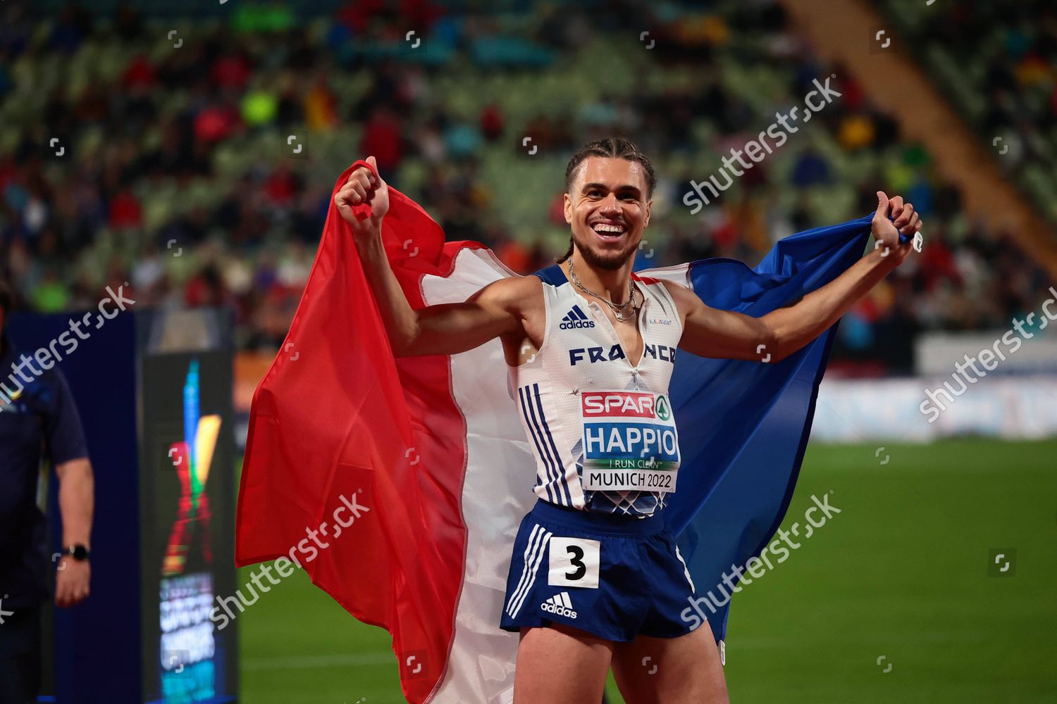 Silver Medalist Wilfried Happio France Celebrates Editorial Stock Photo