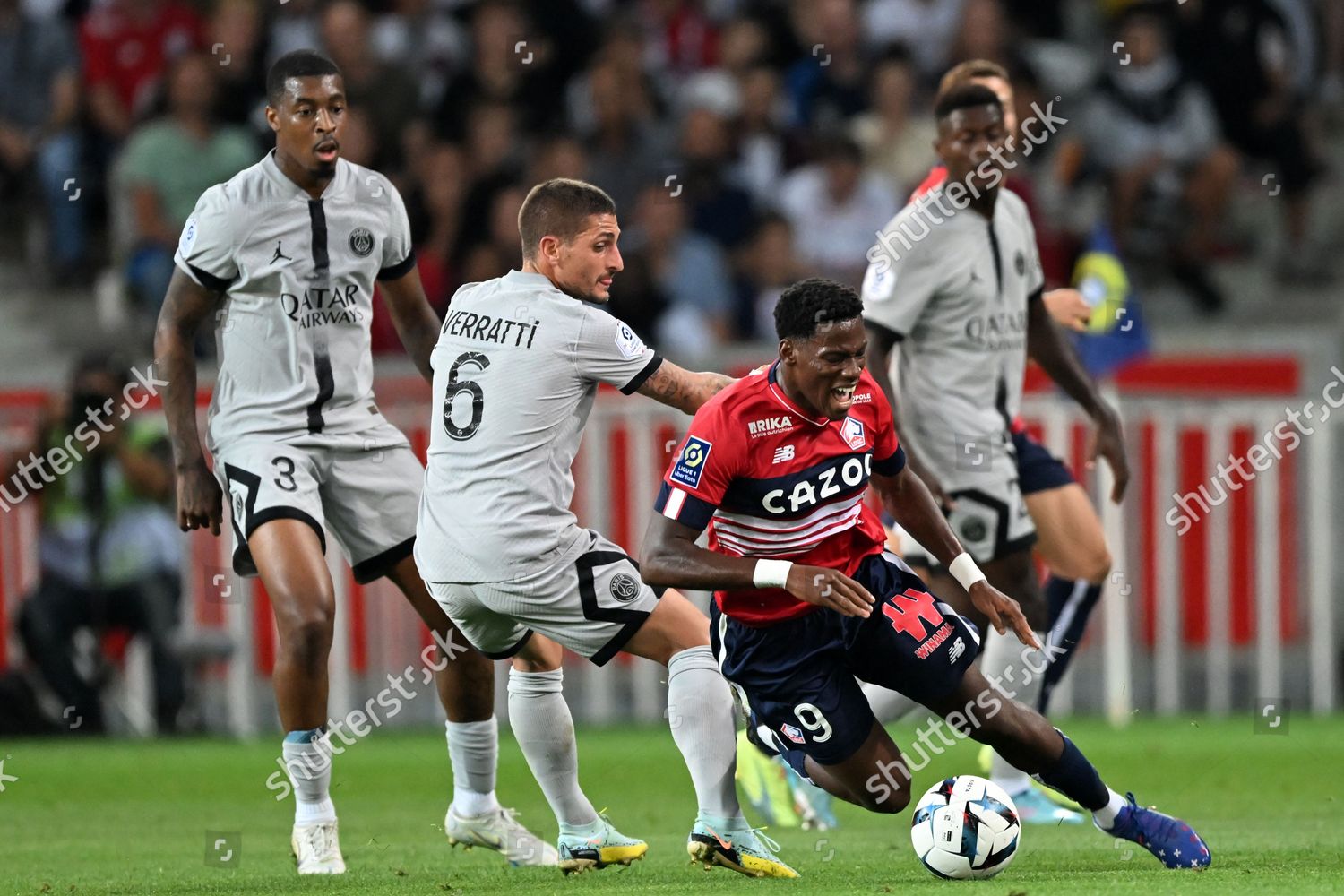 Lille Presnel Kimpembe Paris Saintgermain Marco Editorial Stock Photo