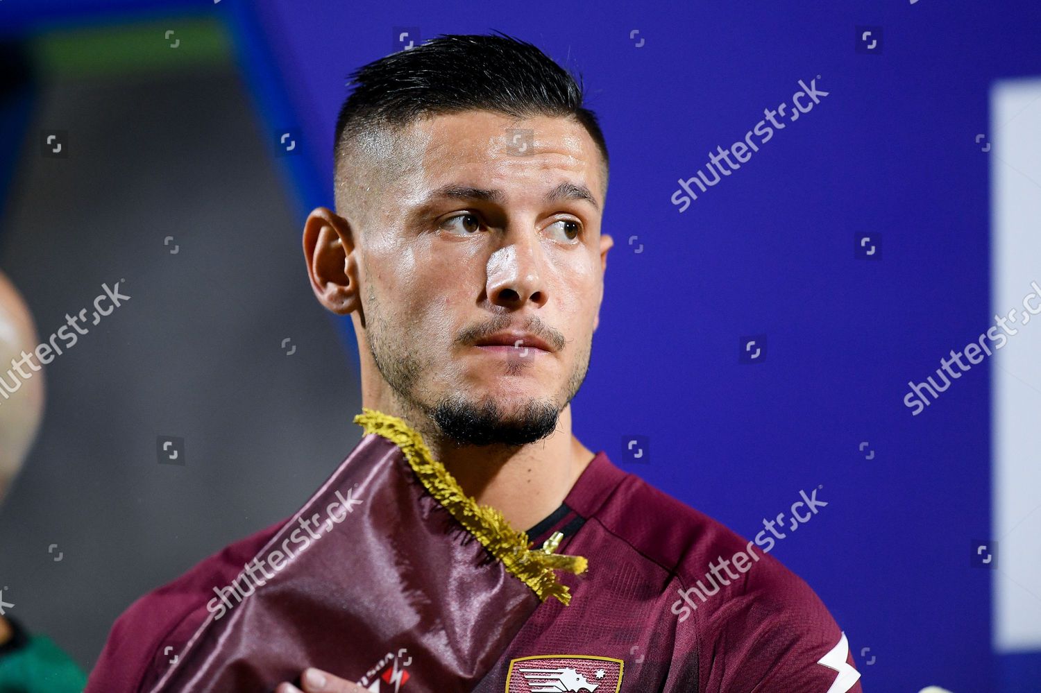 Pasquale Mazzocchi Us Salernitana Looks On Editorial Stock Photo