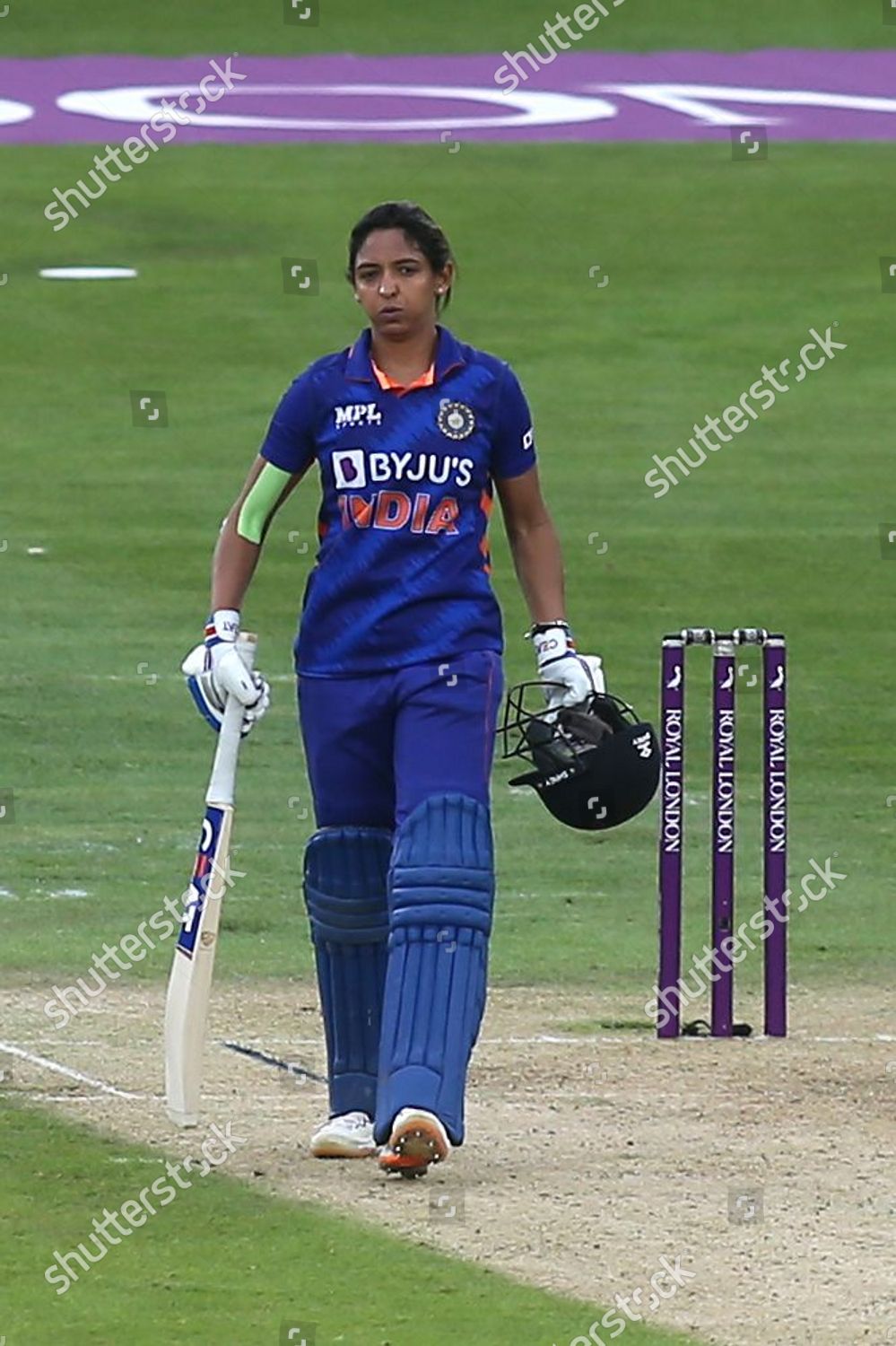 Indian Captain Harmanpreet Kaur Celebrates Scoring Editorial Stock