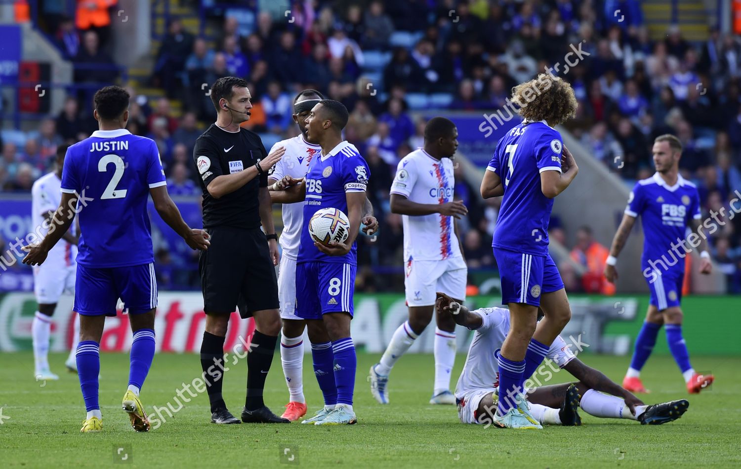 Referee Andy Madley Has Words Youri Editorial Stock Photo Stock Image