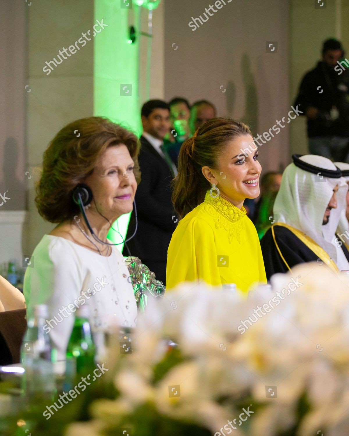 Queen Silvia Queen Rania Alabdullah Jordan Editorial Stock Photo