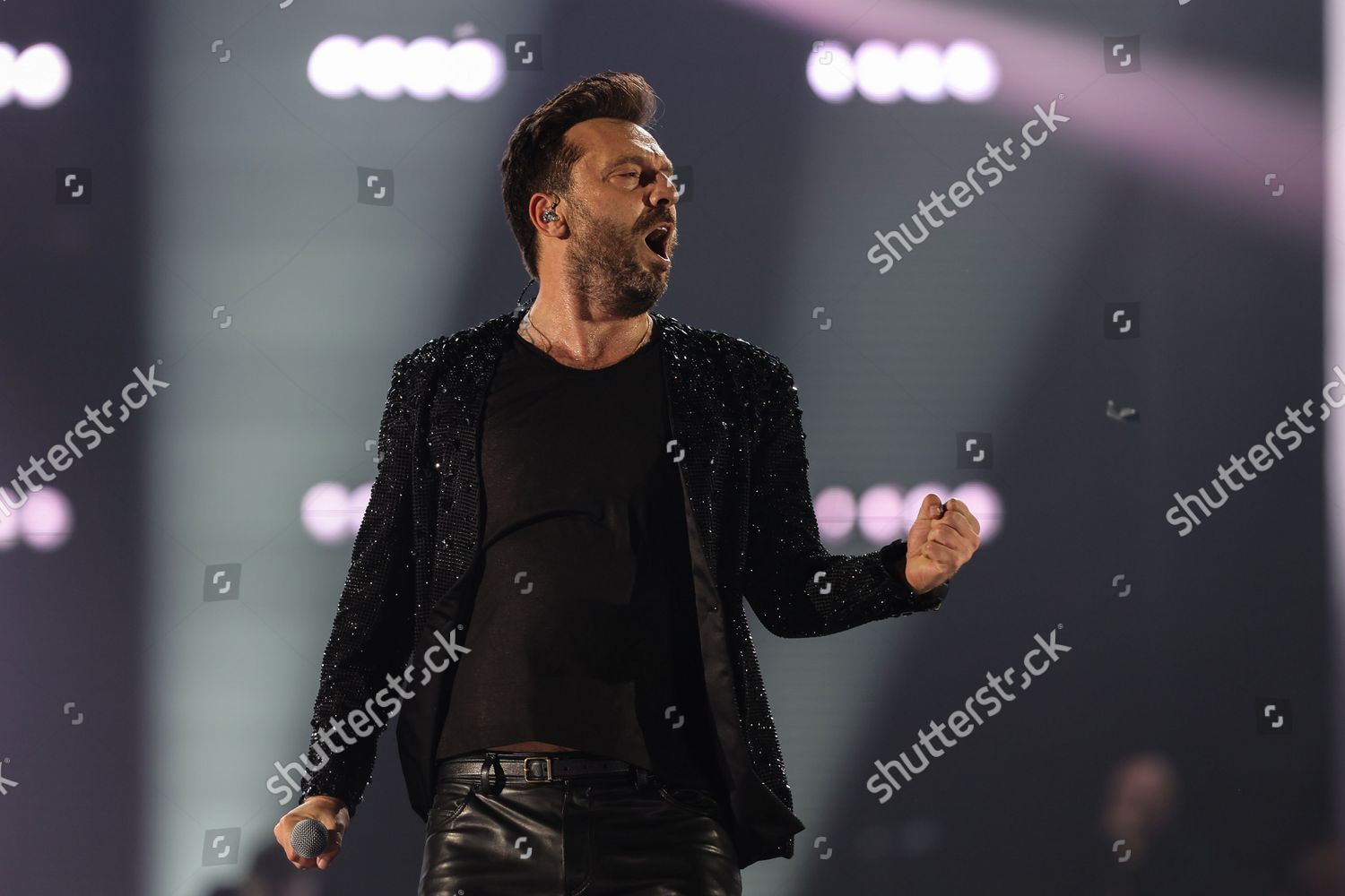 Cesare Cremonini Performs Live On Stage Editorial Stock Photo Stock