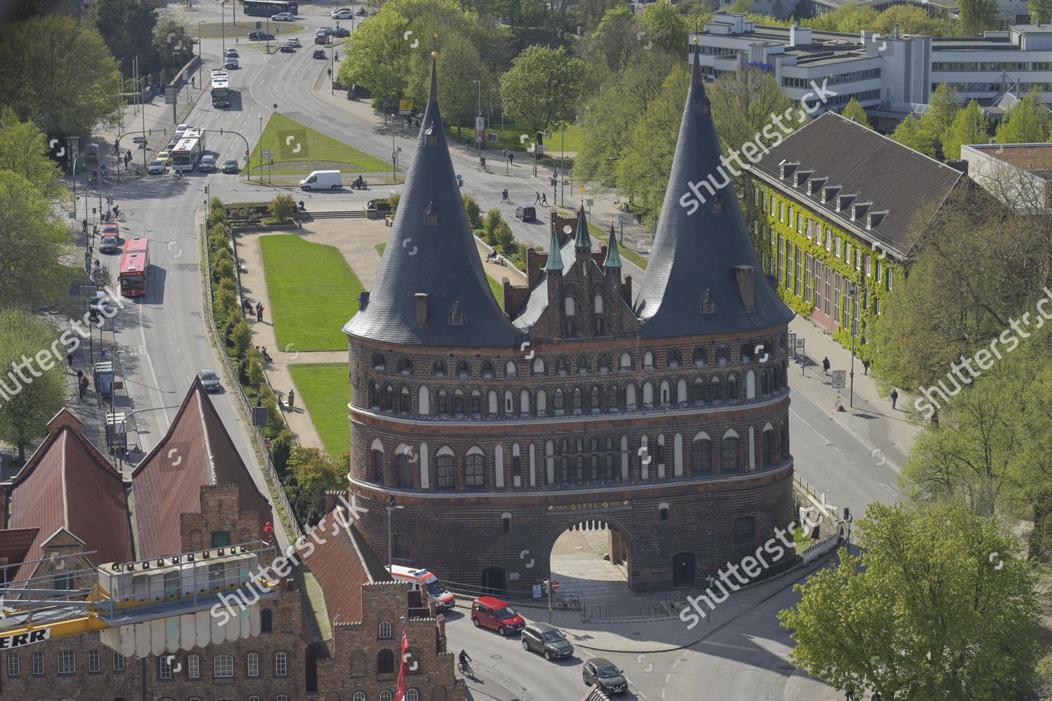 Holstentor Holstentorplatz Luebeck Schleswigholstein Germany Editorial