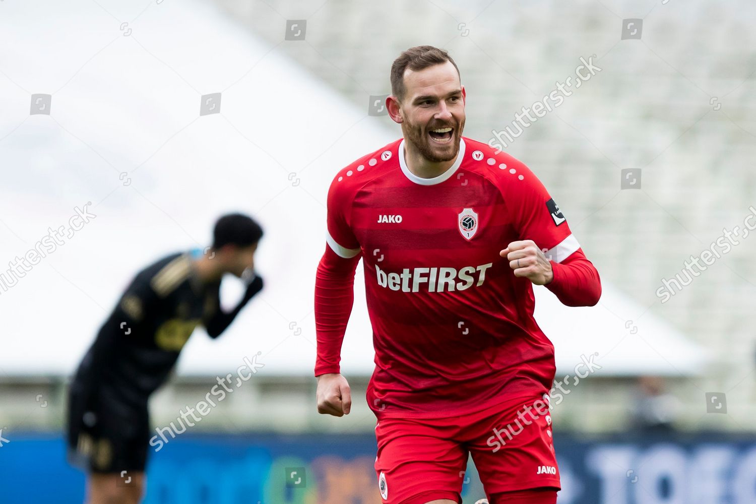 Antwerps Vincent Janssen Celebrates After Scoring Editorial Stock Photo