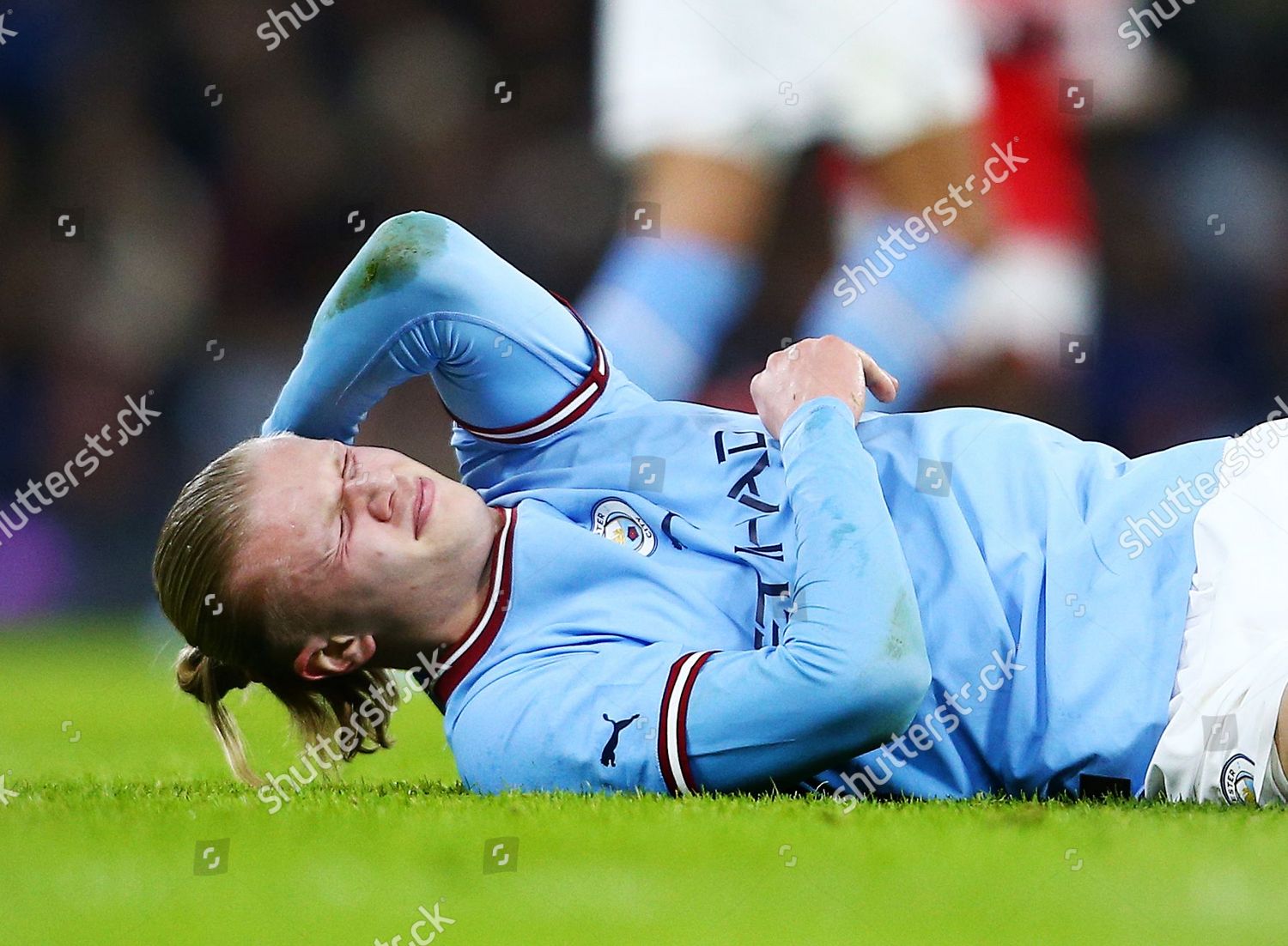 Erling Haaland Manchester City Feels Pain Editorial Stock Photo Stock