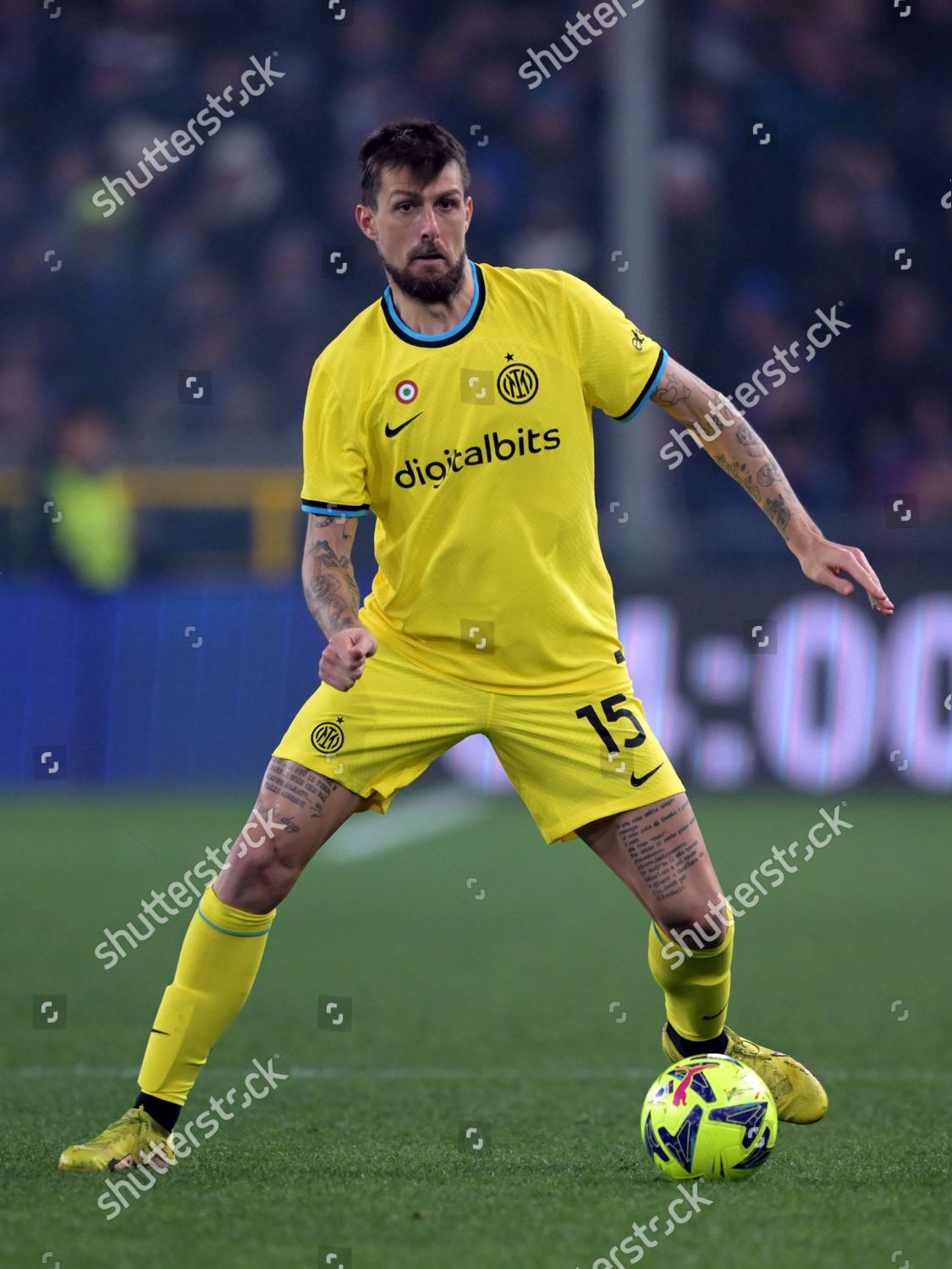 Genoa Francesco Acerbi Fc Internazionale Milano Editorial Stock Photo