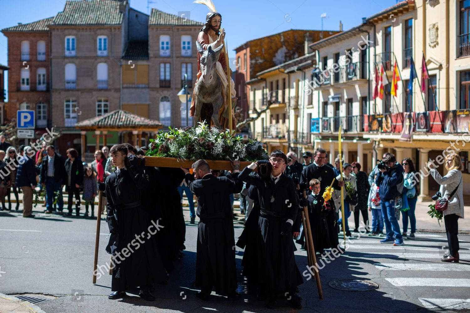 Members Brotherhood Nuestro Padre Jesus Nazareno Editorial Stock Photo