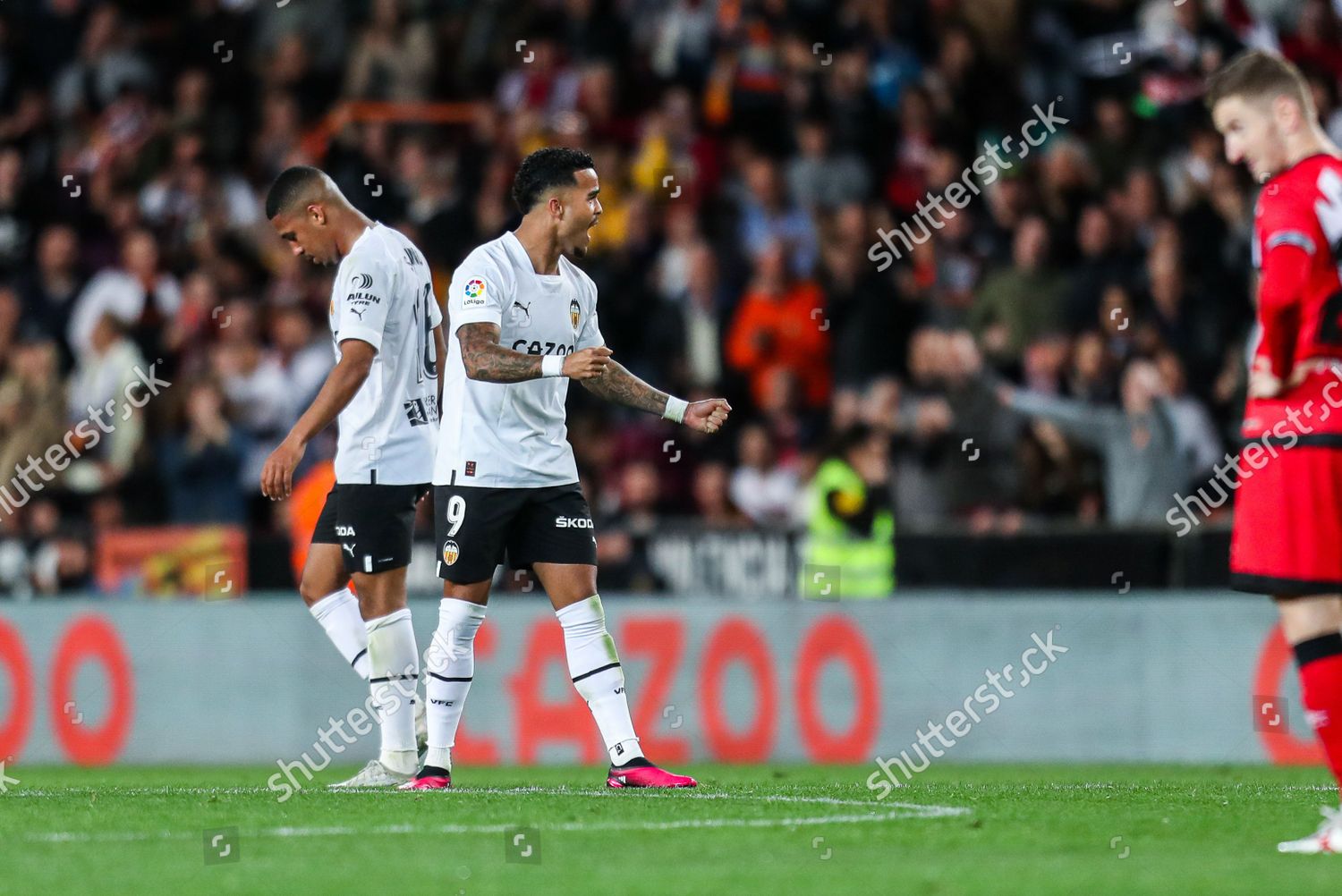 Justin Kluivert Valencia Celebrates Goal During Editorial Stock Photo