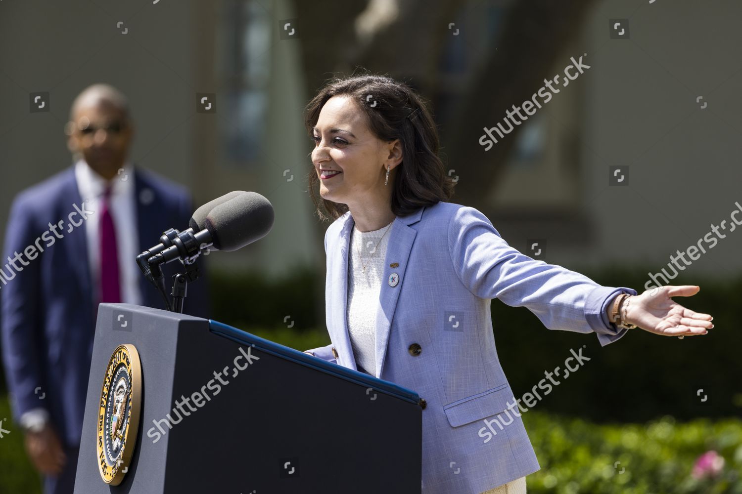 Rebecka Peterson 2023 National Teacher Year Editorial Stock Photo