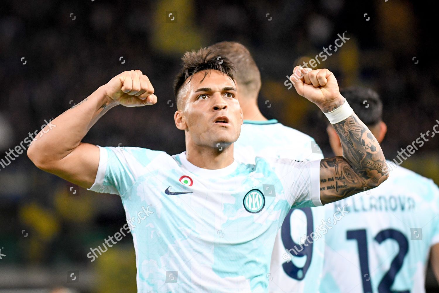 Inters Lautaro Martinez Celebrates After Scoring Editorial Stock Photo