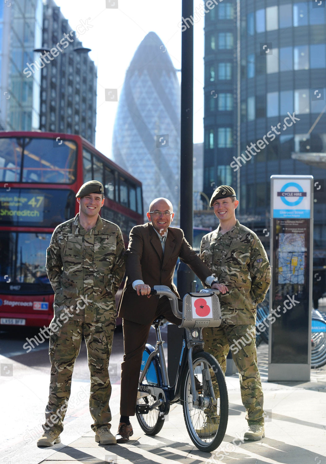 Wayne Hemingway Riding Barclays Cycle Hire Editorial Stock Photo