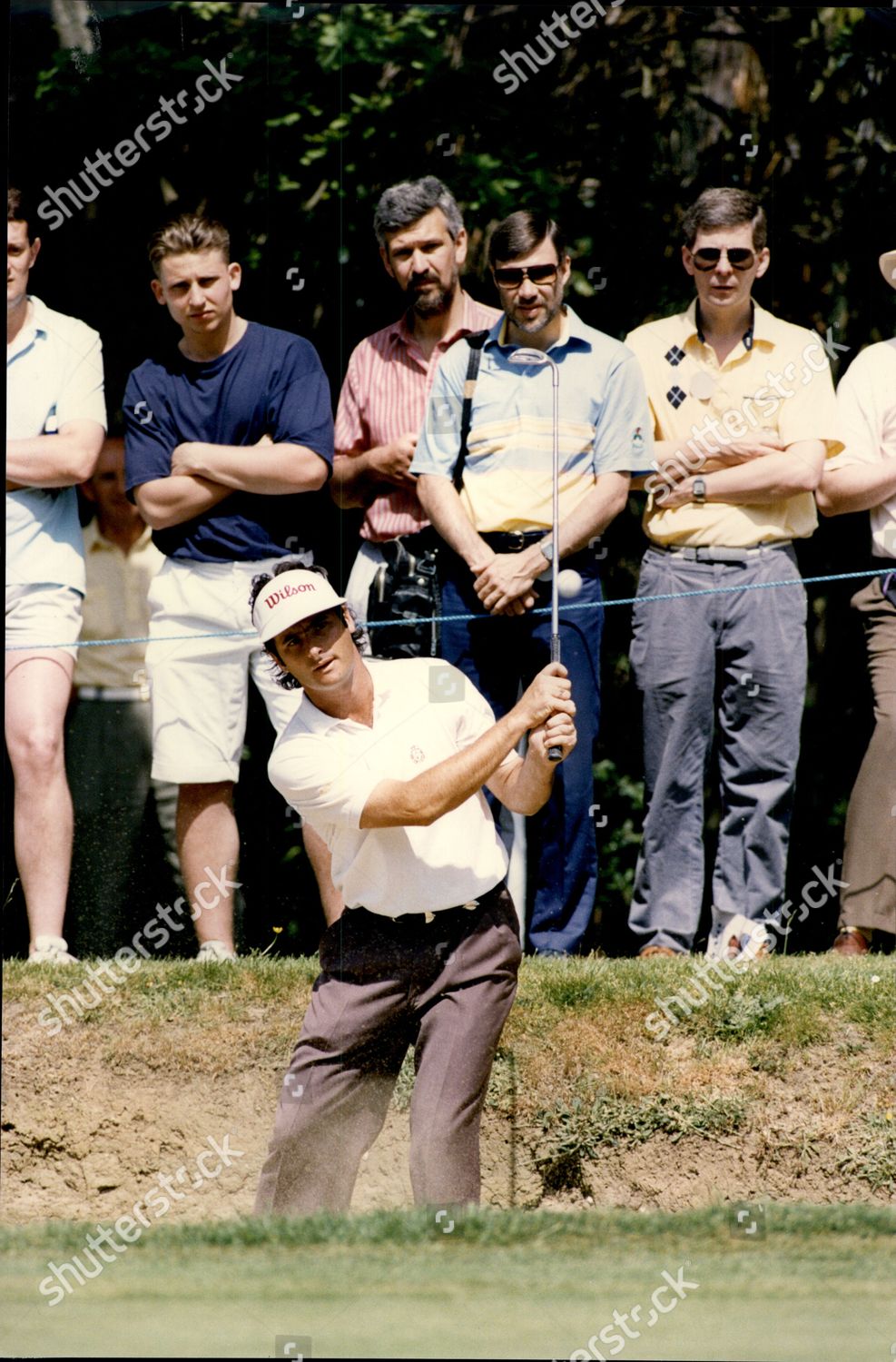 Golfer David Feherty Plays Bunker Wentworth Editorial Stock Photo