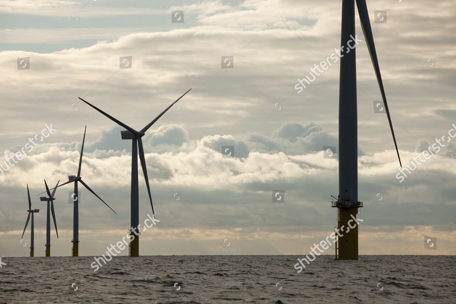 Walney Offshore Windfarm Project Editorial Stock Photo Stock Image