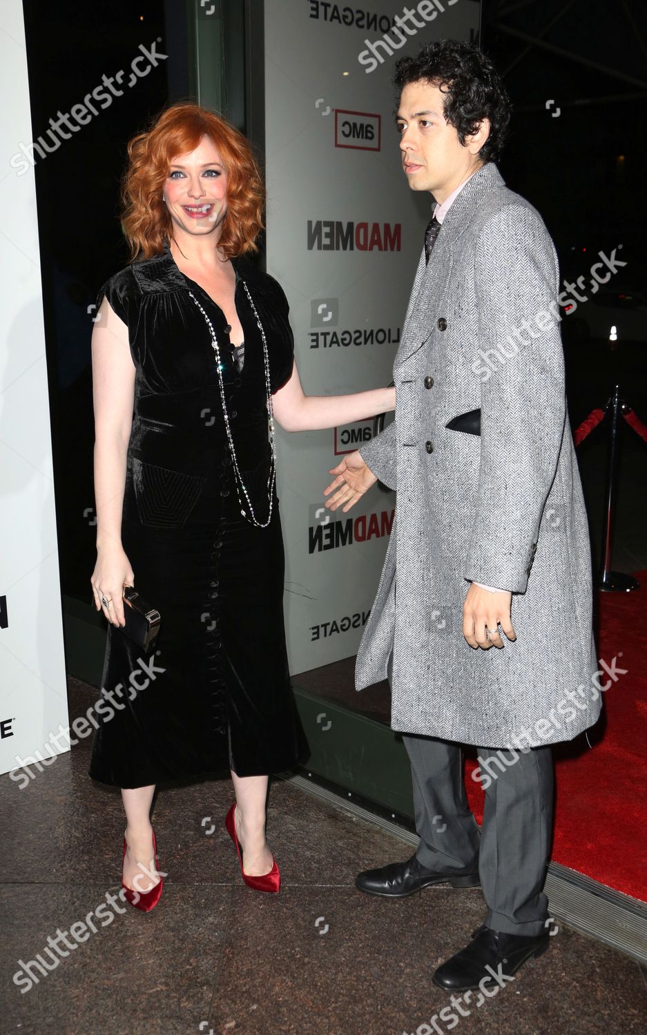 Christina Hendricks Husband Geoffrey Arend Editorial Stock Photo