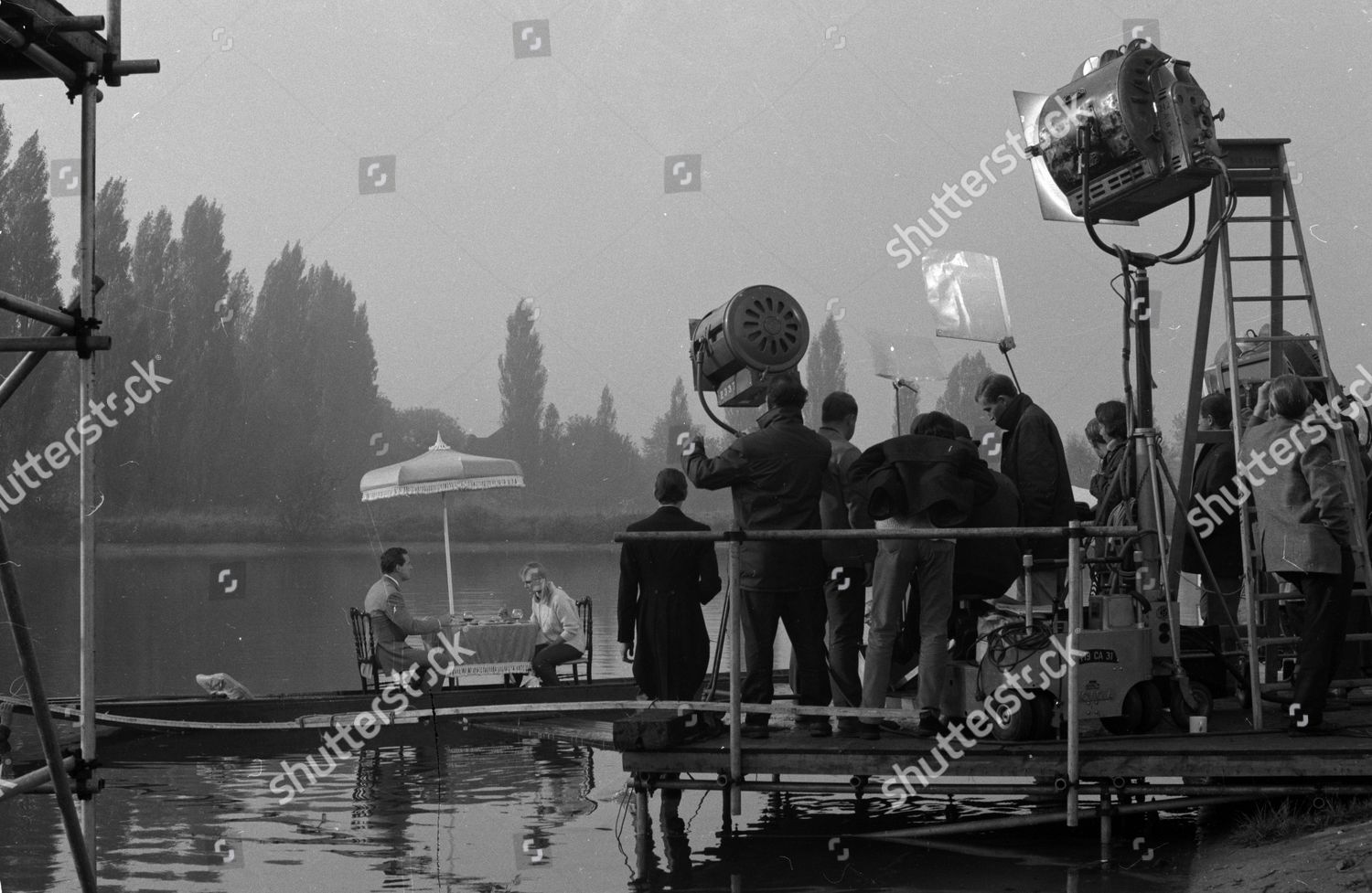 Patrick Macnee Ilona Rodgers Behind Scenes Editorial Stock Photo