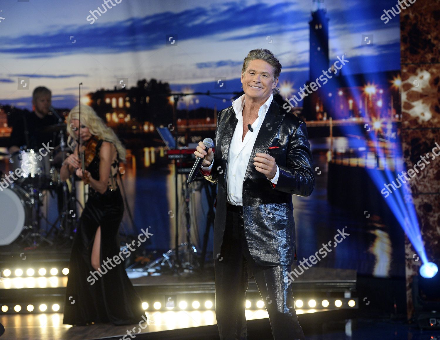 Linda Lampenius David Hasselhoff Editorial Stock Photo Stock Image