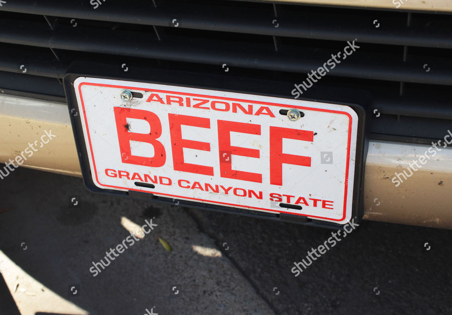 Beef License Plate Beef Vehicle Registration Editorial Stock Photo