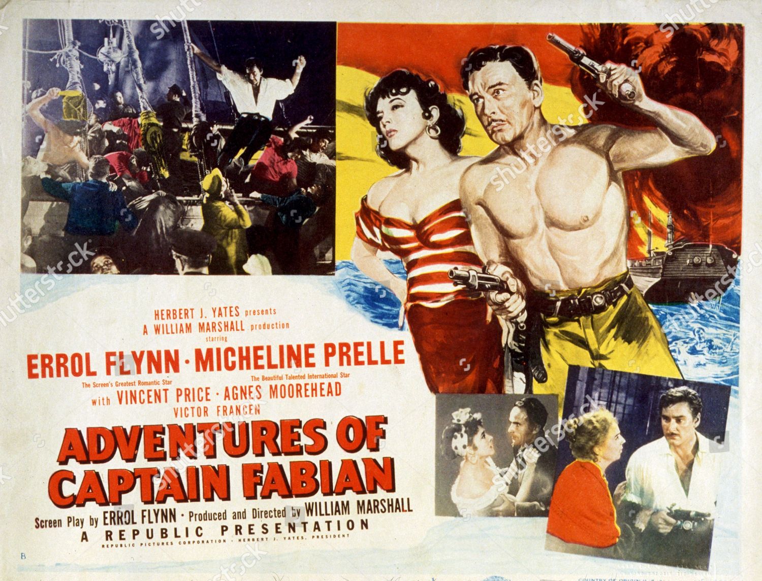 Film Stills Adventures Captain Fabian 1951 Editorial Stock Photo