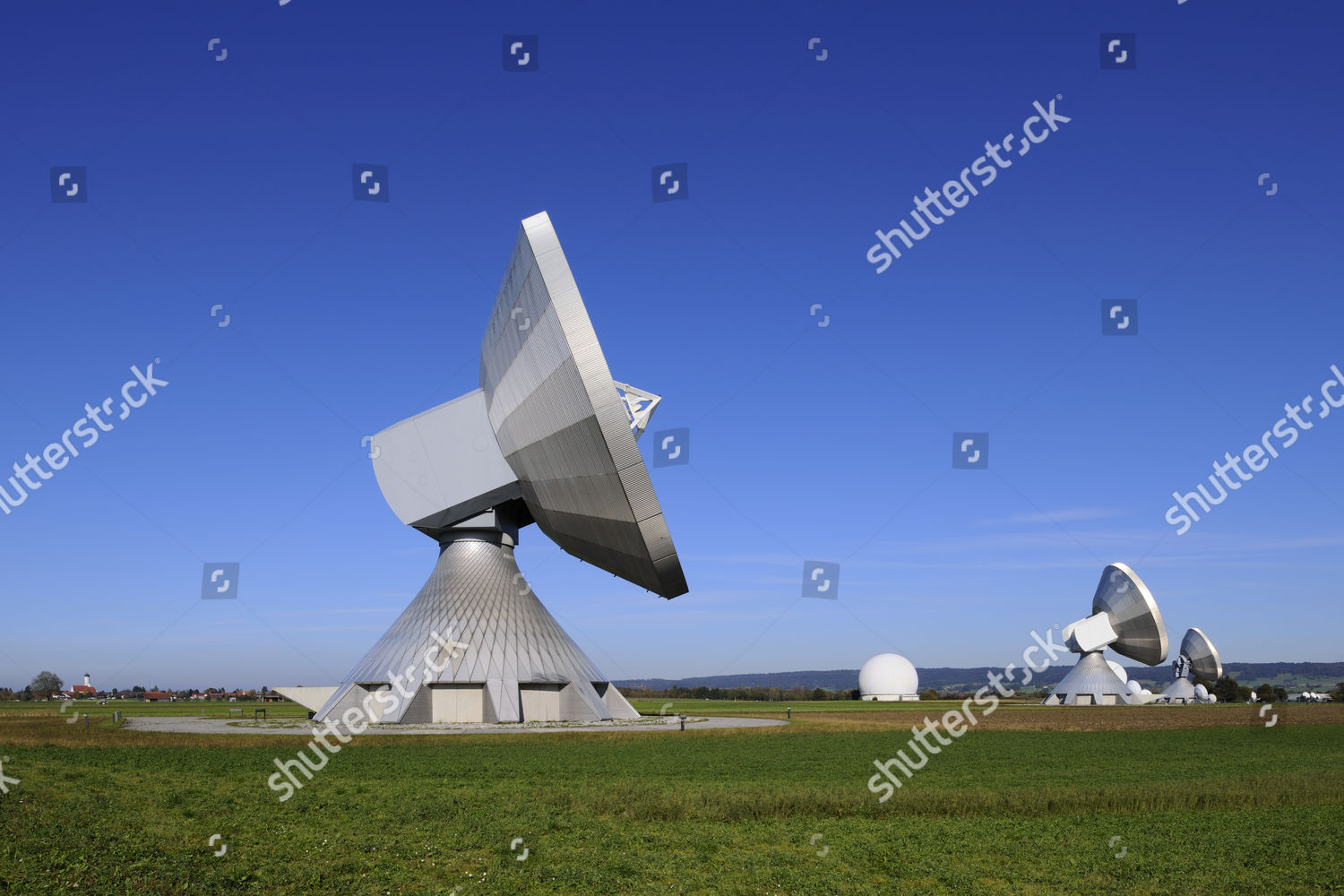 Earth Station Parabolic Aerials Raisting Bavaria Editorial Stock Photo