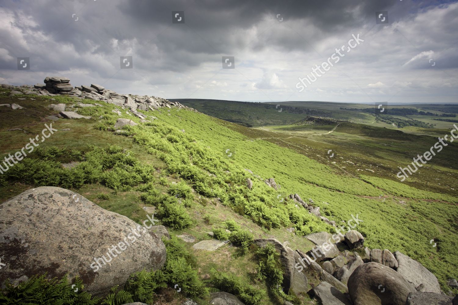 Hathersage Moor View Higger Tor Towards Editorial Stock Photo Stock