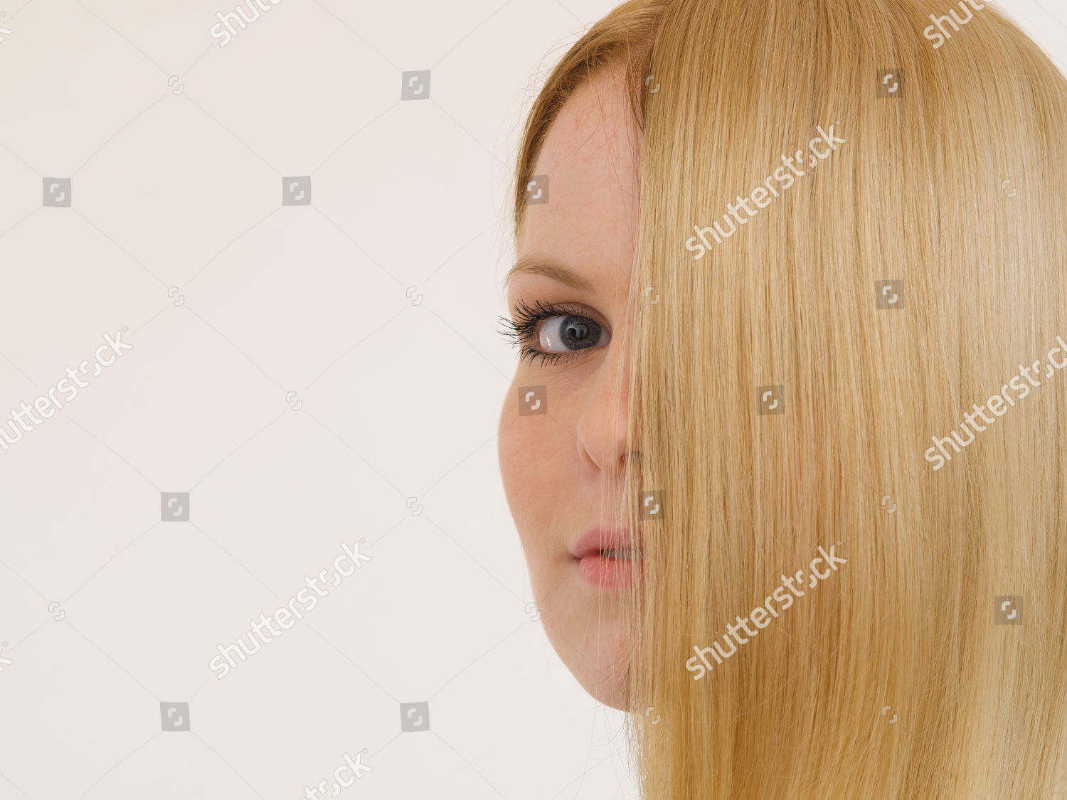 Model Released Woman Half Her Face Editorial Stock Photo Stock Image