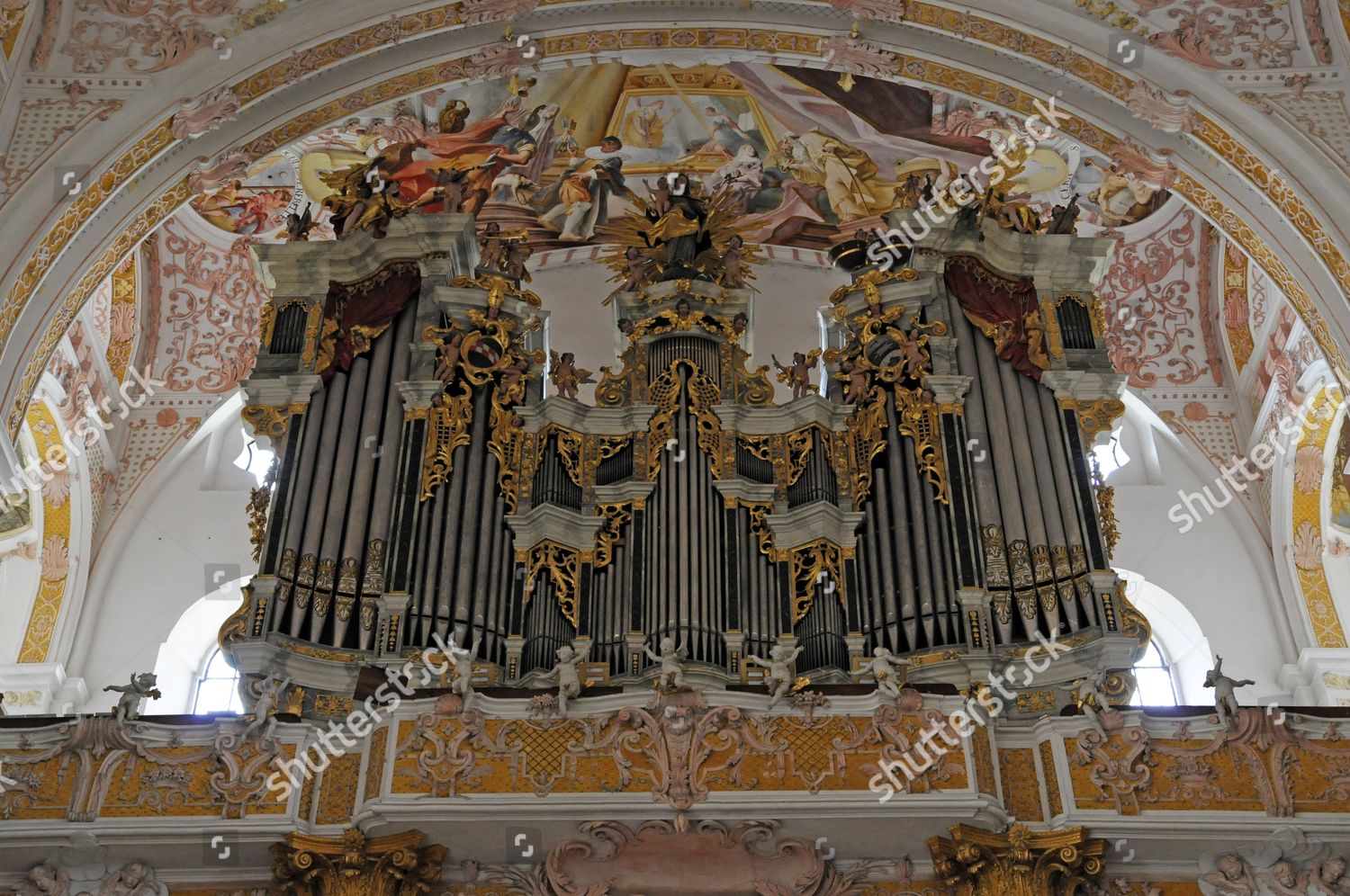 Organ Kloster Fuerstenfeld Monastery Fuerstenfeldbruck Bavaria