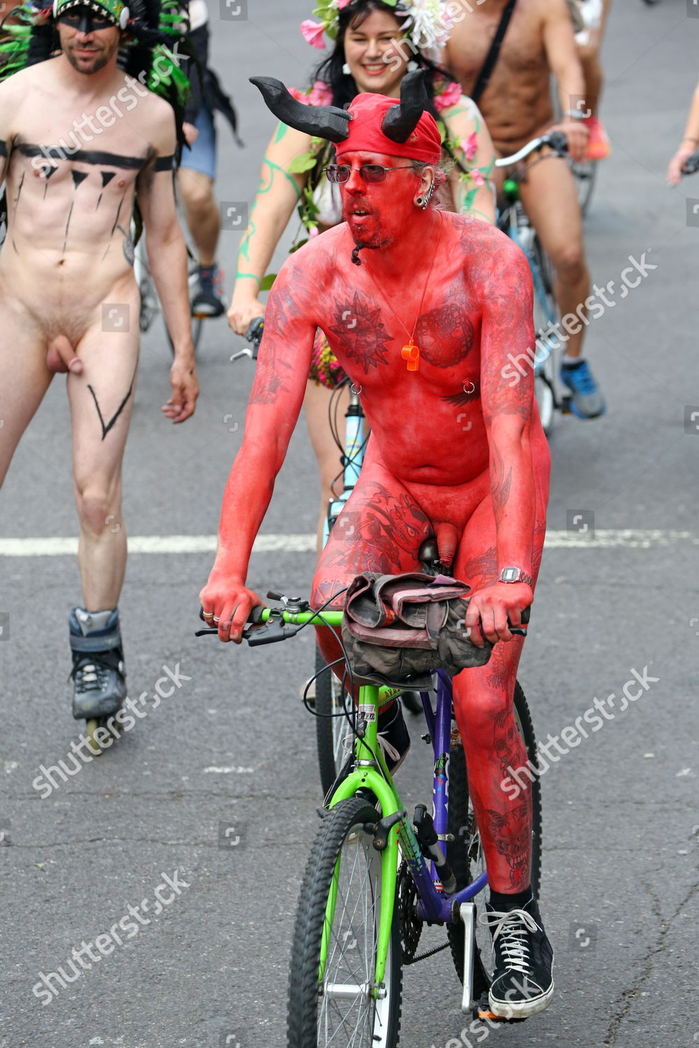 Participants World Naked Bike Ride Where Redaktionelles Stockfoto