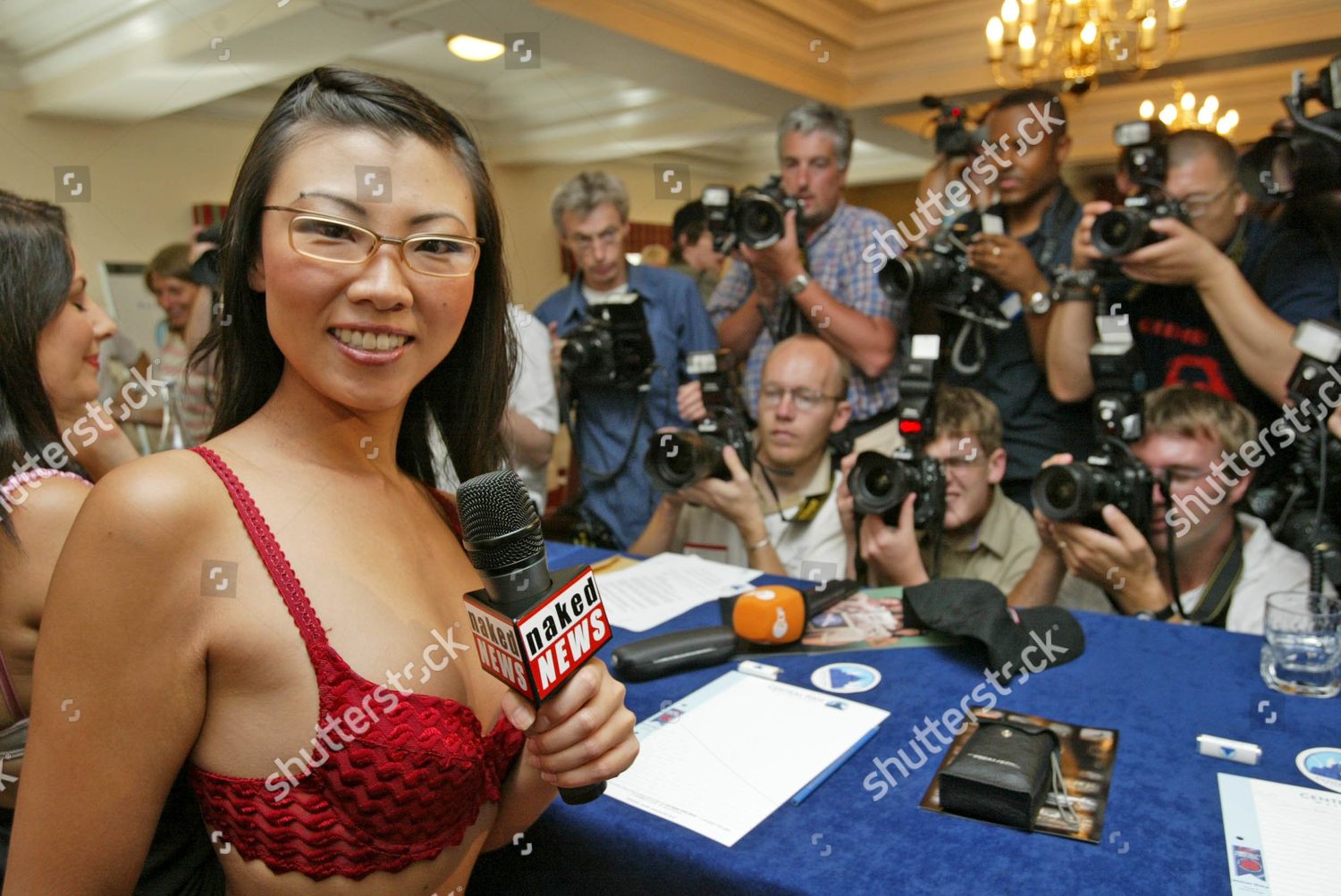 Naked Tv Launch Newsreaders Lily Kwan Editorial Stock Photo Stock