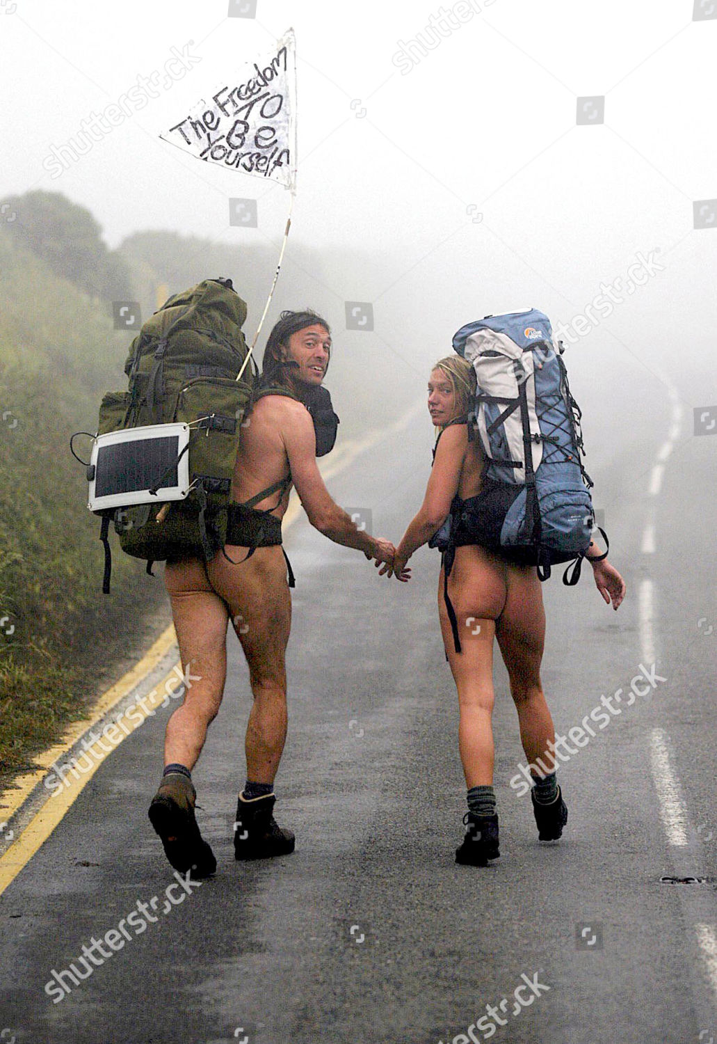 Nude Ramblers Stephen Gough Melanie Roberts Editorial Stock Photo