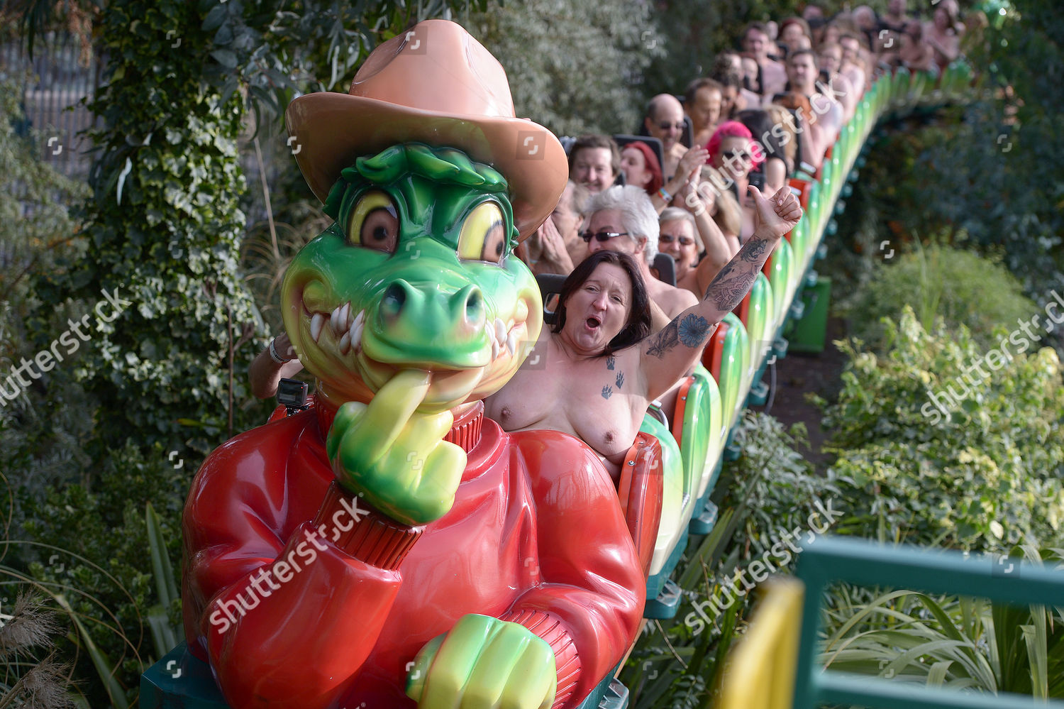 Naked People Ride Rollercoaster Editorial Stock Photo Stock Image