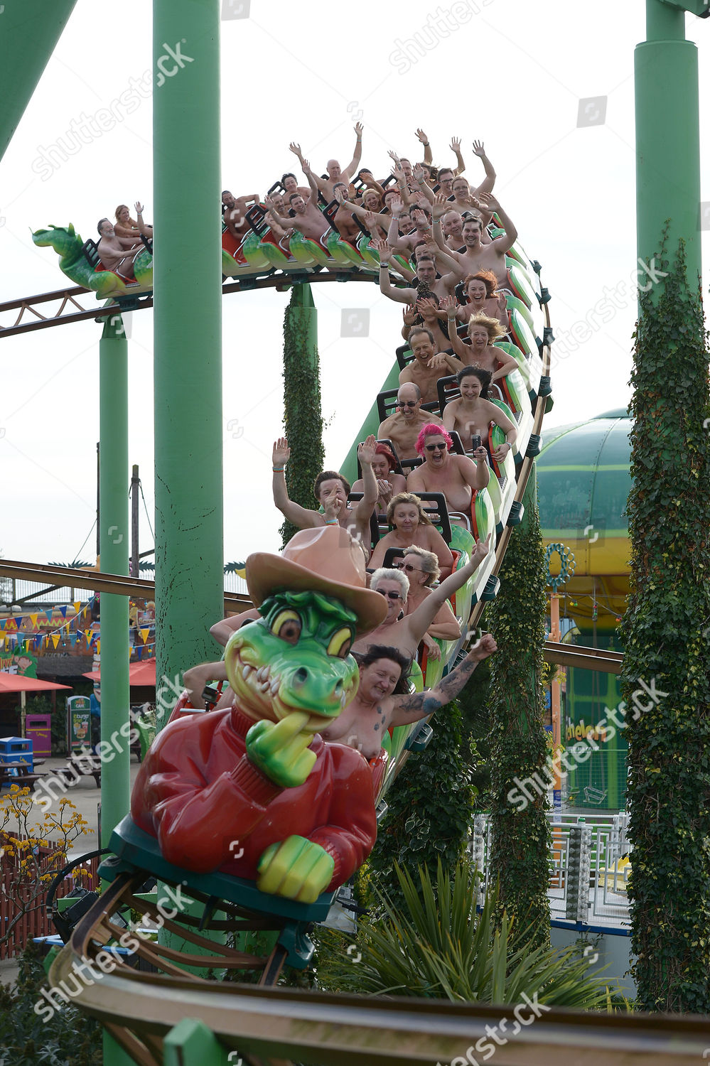 Naked People Ride Rollercoaster Editorial Stock Photo Stock Image