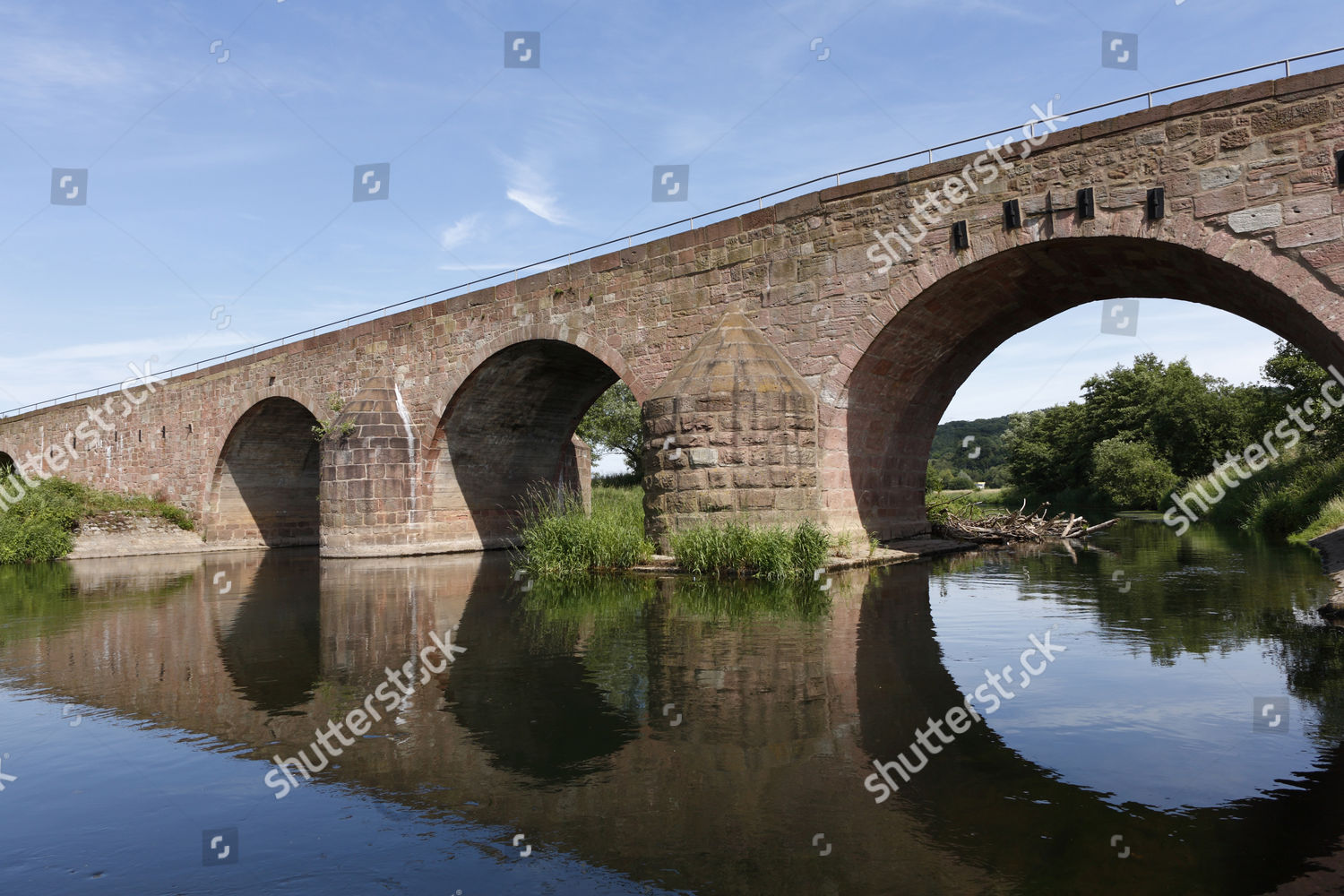 Old Stone Bridge Over Werra River Editorial Stock Photo Stock Image