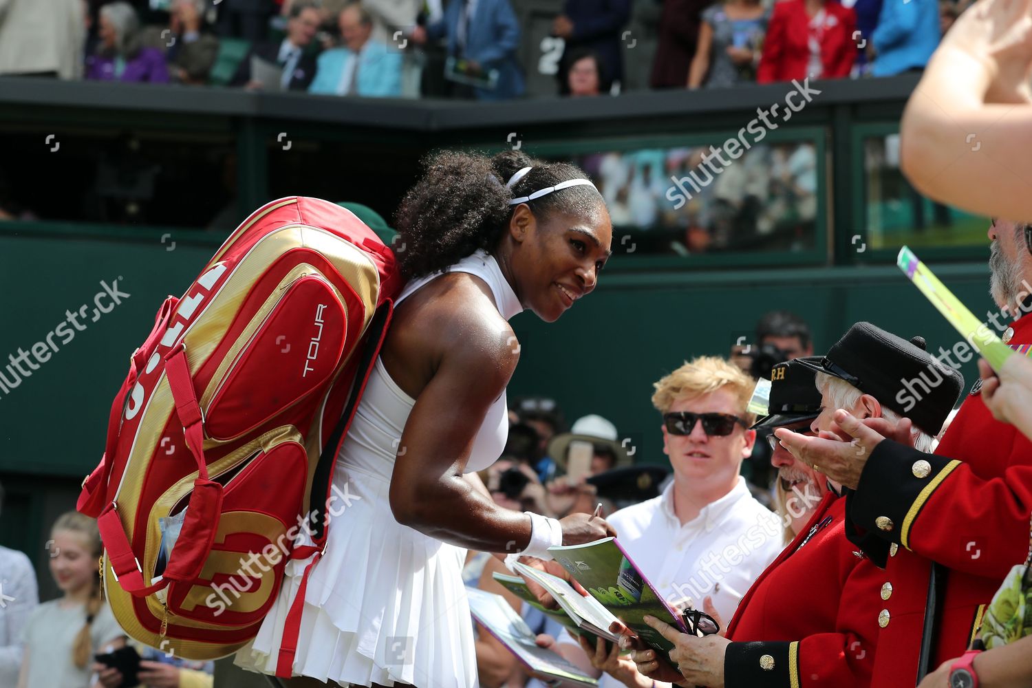 Serena Williams Signs Autographs Following Her Editorial Stock Photo