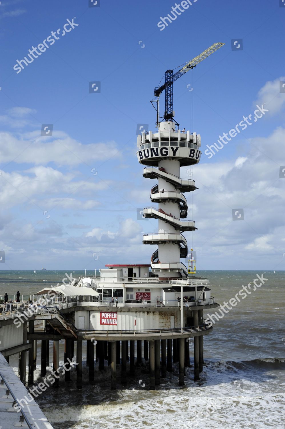 Bungee Jumping Pier Scheveningen Den Haag Editorial Stock Photo Stock