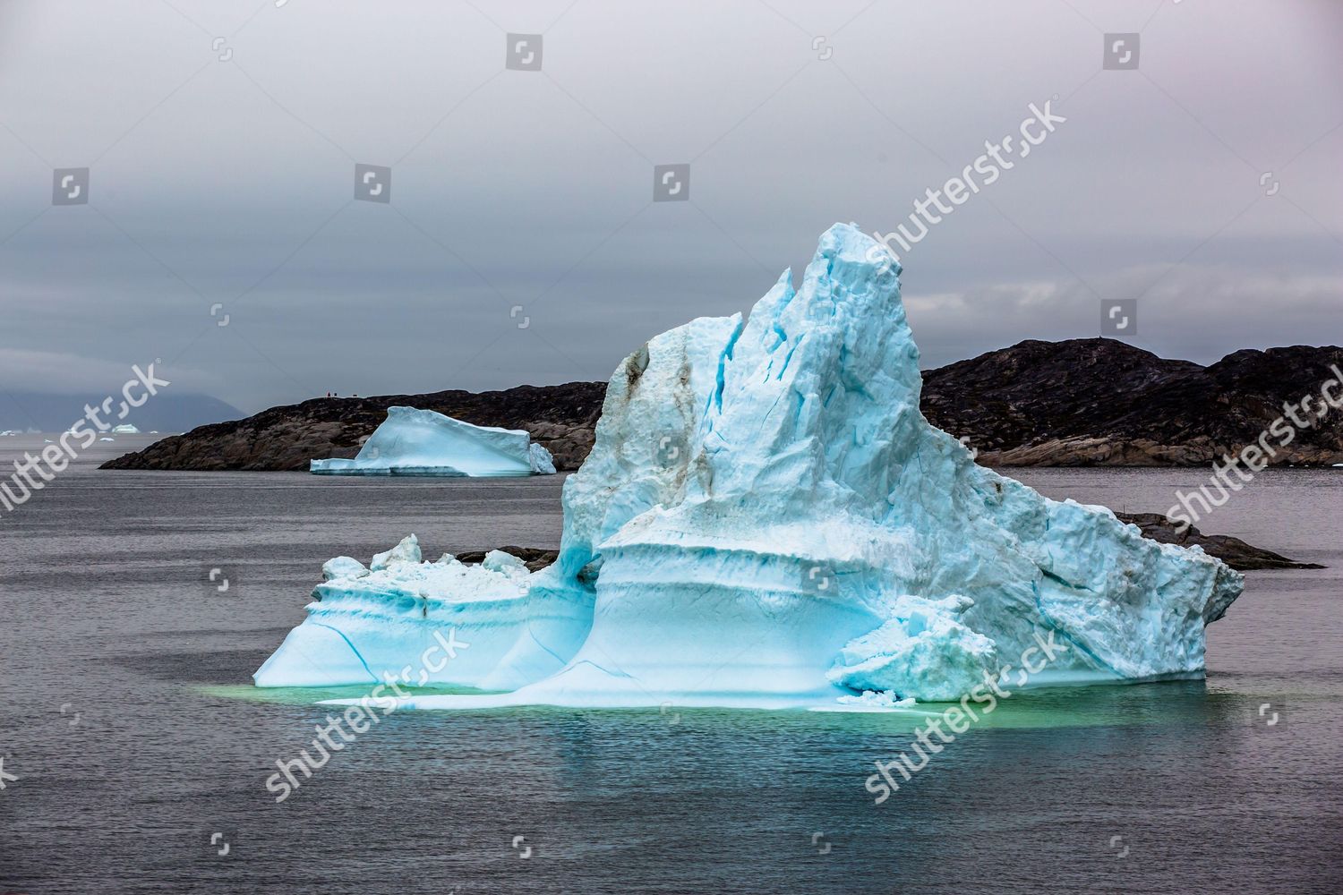 Icebergs Drift Into Fjord Gradually Melt Editorial Stock Photo Stock