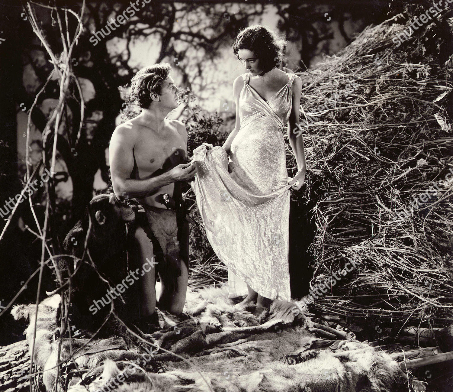 Johnny Weissmuller Maureen Osullivan Editorial Stock Photo Stock