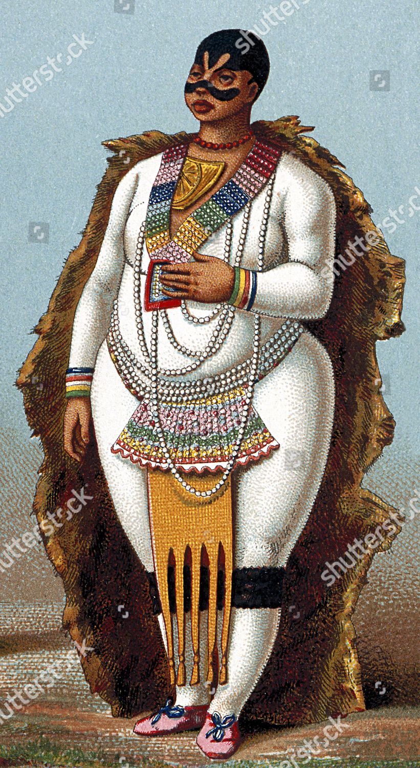 Venus Hottentot Historical Costume 184050 Chromolithography Editorial