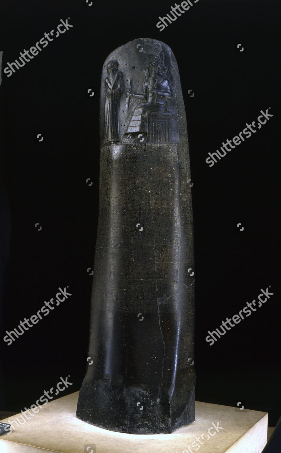 Code King Hammurabi Babylon Stele Basalt Editorial Stock Photo Stock