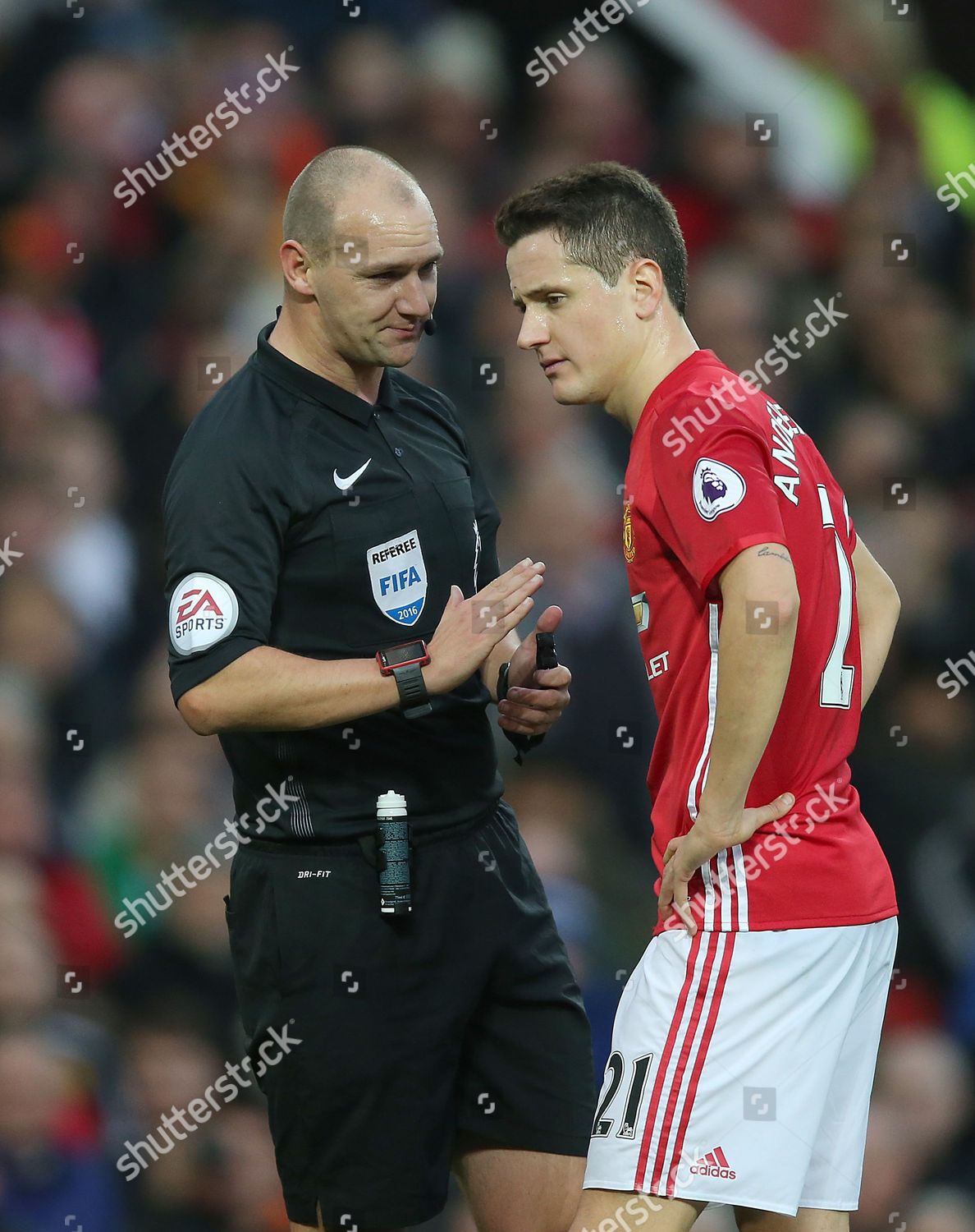 Referee Robert Madley Has Words Uniteds Editorial Stock Photo Stock