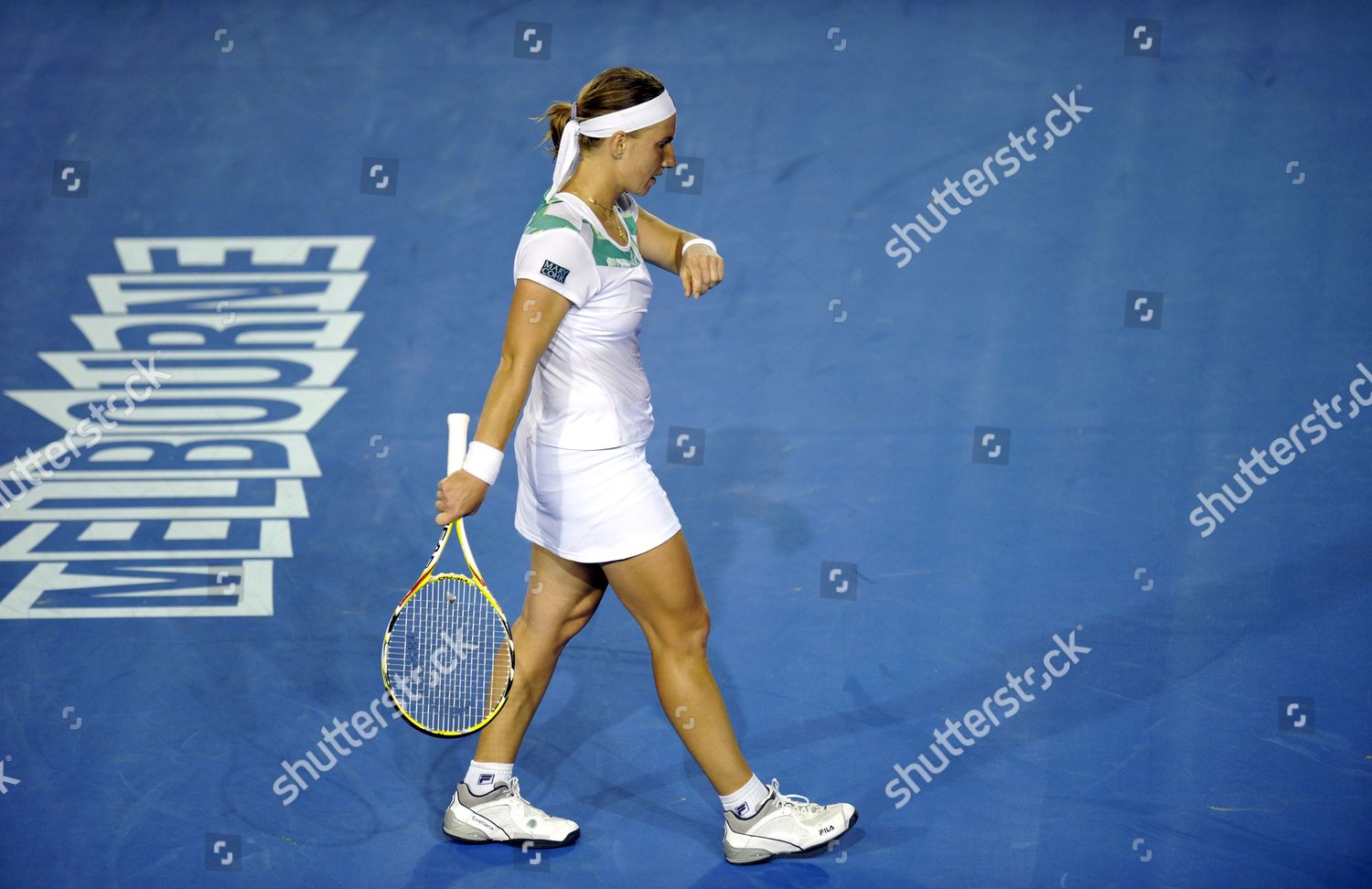 Svetlana Kuznetsova Russia Reacts During Her Editorial Stock Photo