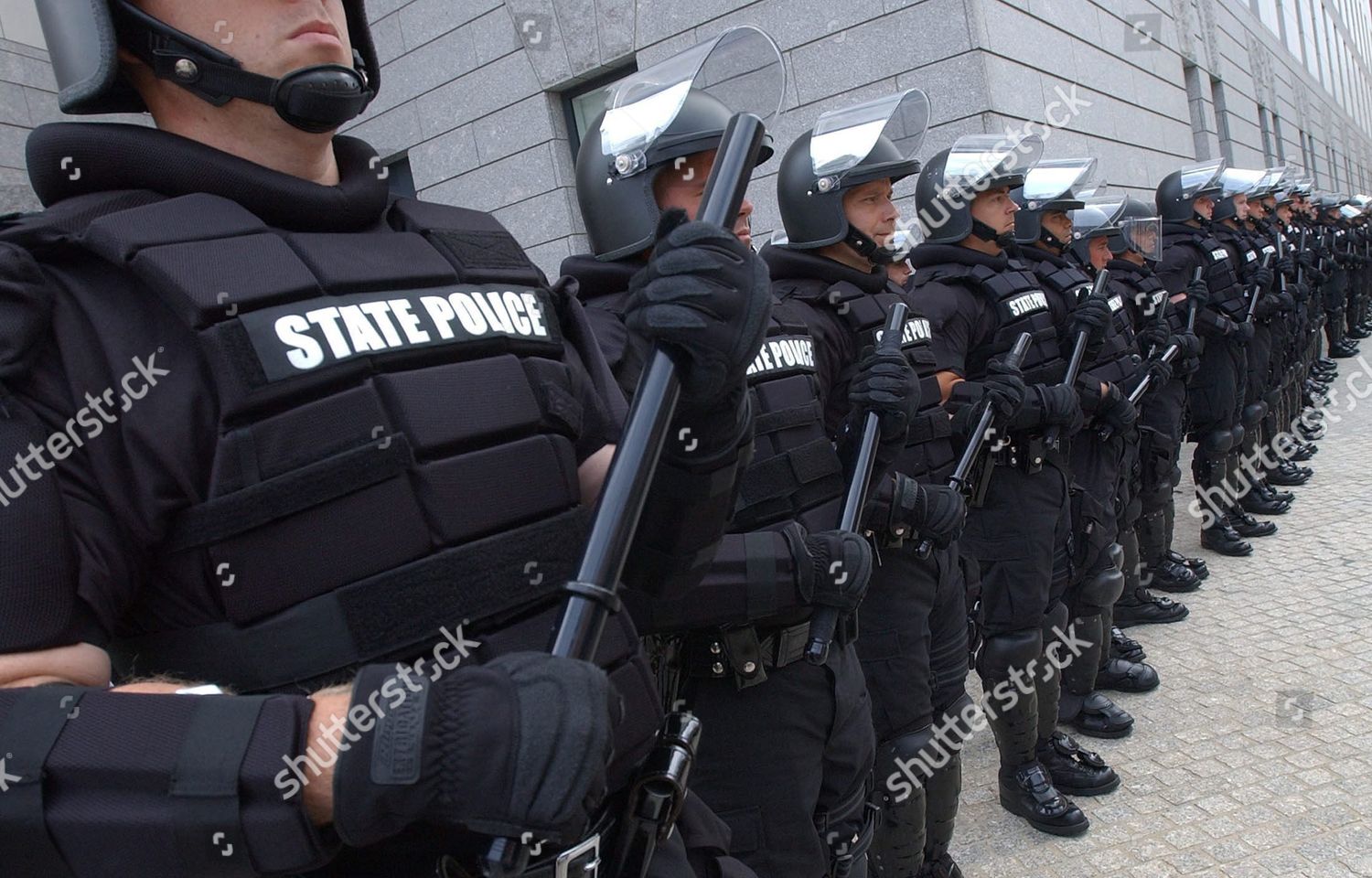 Massachusetts State Police Riot Gear Line Editorial Stock Photo Stock