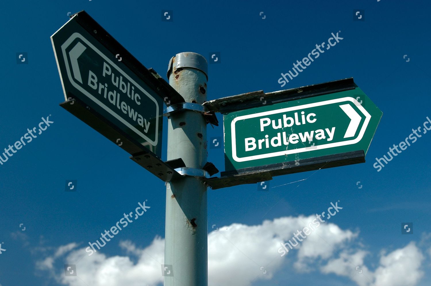 Public Bridleway Sign Post Editorial Stock Photo Stock Image