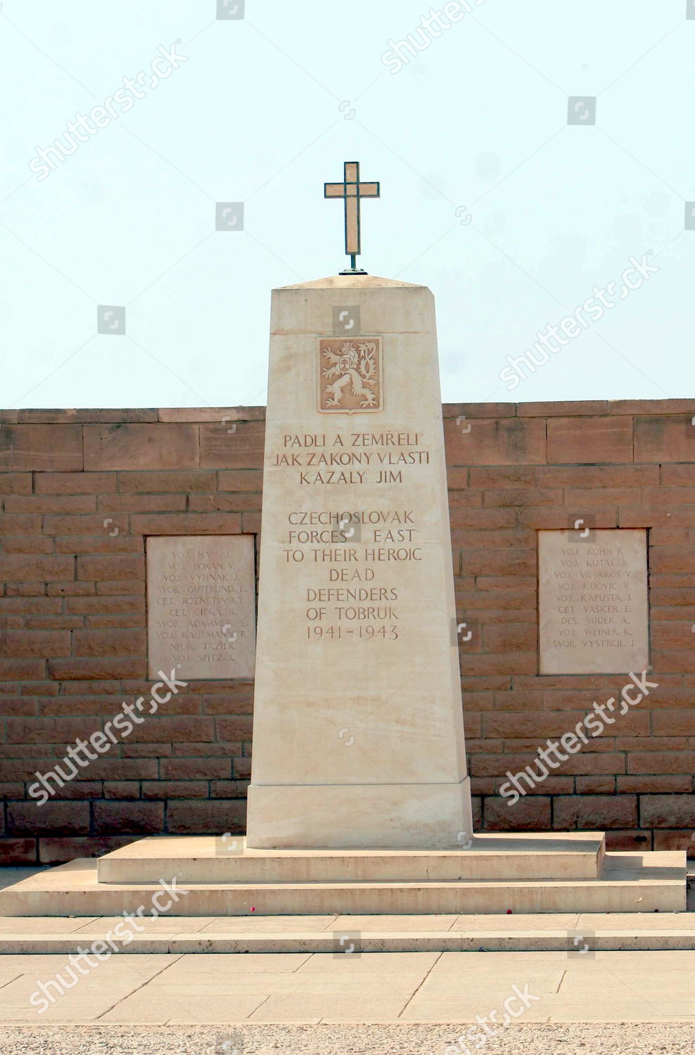 Czechoslovak Obelisk British Commonwealth Cemetery Tobruk Editorial