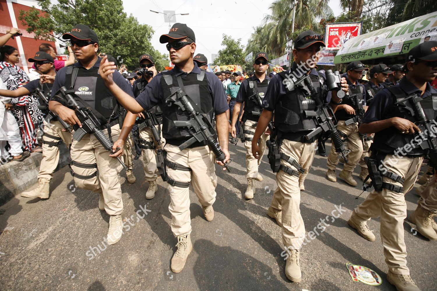 Members Bangladesh Special Weapons Tactics Swat Editorial Stock Photo