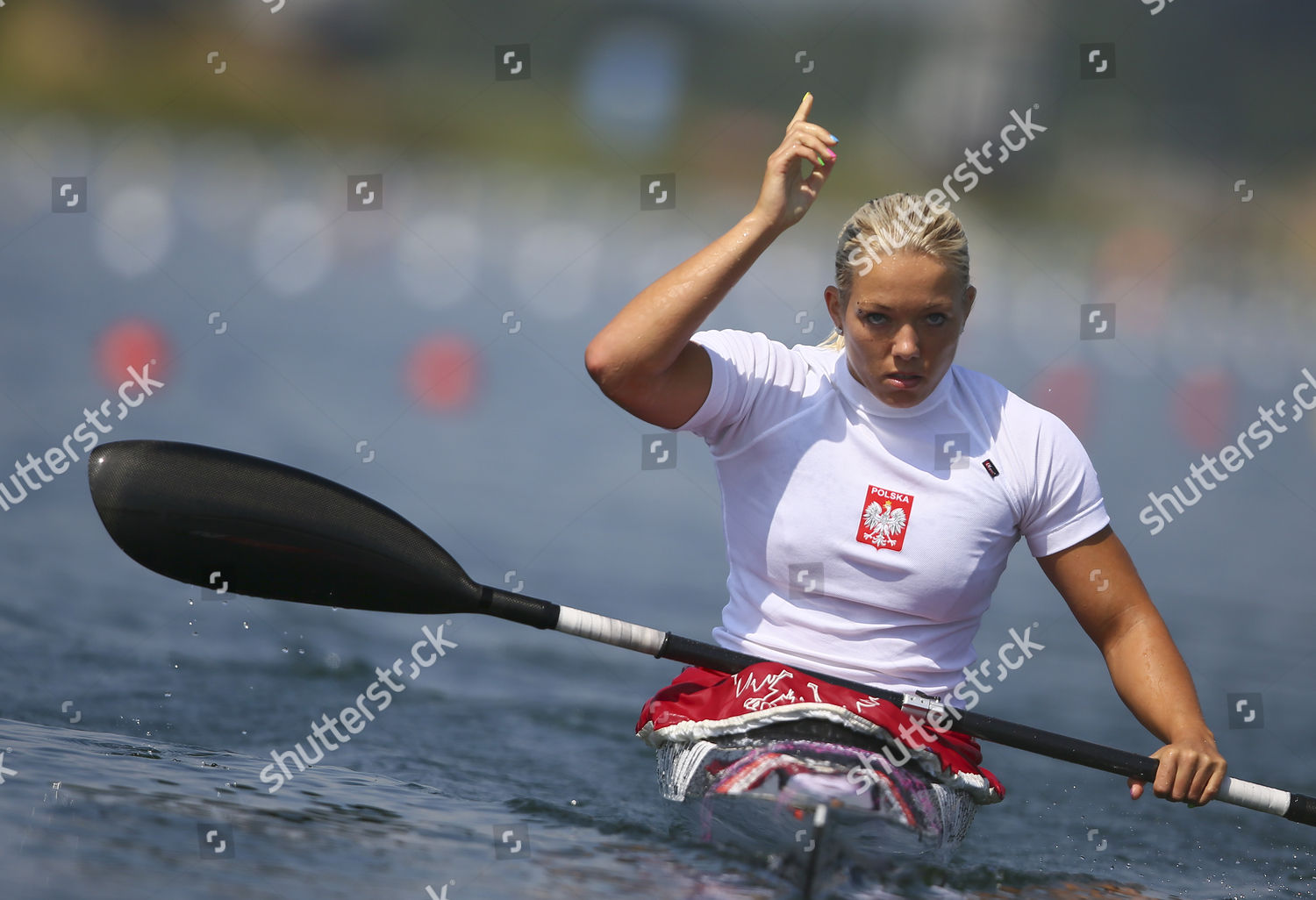 Marta Walczykiewicz Poland Reacts After Competing Editorial Stock Photo