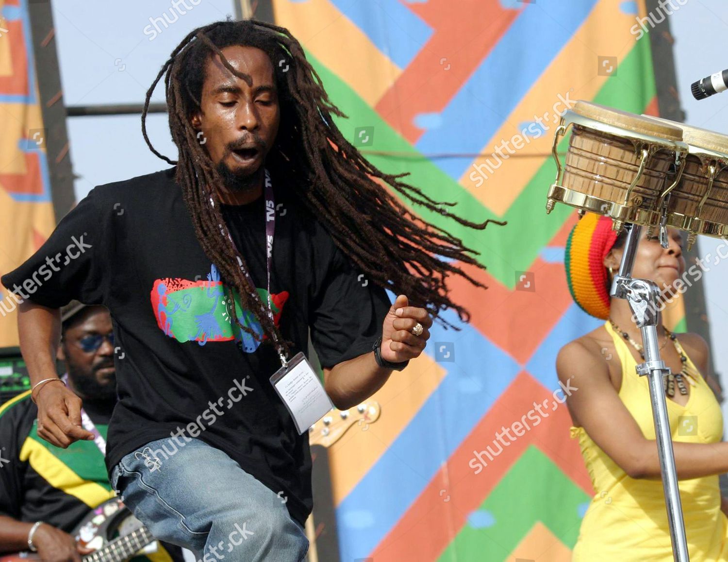 Bob Marleys Son Ziggy Performs Reconstructed Editorial Stock Photo