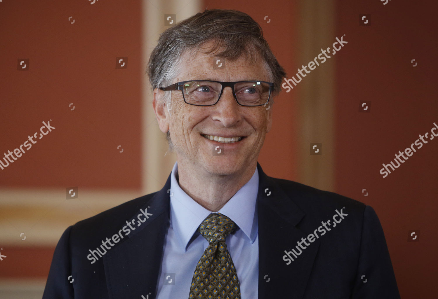 Microsoft Cofounder Philanthropist Bill Gates Smiles Editorial Stock